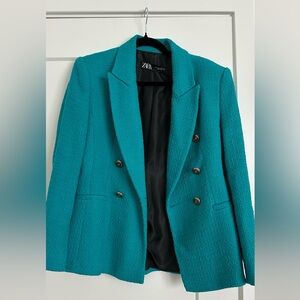 NWOT Zara Turquoise blazer